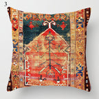 Boho Mandala Print Throw Pillow Case for Sofa - Flax, 45x45 cm, Multi-coloured, view 69