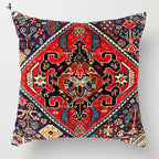 Boho Mandala Print Throw Pillow Case for Sofa - Flax, 45x45 cm, Multi-coloured, view 70