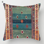 Boho Mandala Print Throw Pillow Case for Sofa - Flax, 45x45 cm, Multi-coloured, view 72