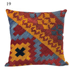 Boho Mandala Print Throw Pillow Case for Sofa - Flax, 45x45 cm, Multi-coloured, view 8