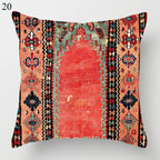 Boho Mandala Print Throw Pillow Case for Sofa - Flax, 45x45 cm, Multi-coloured, view 86