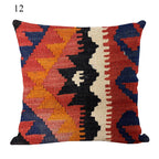Boho Mandala Print Throw Pillow Case for Sofa - Flax, 45x45 cm, Multi-coloured, view 9