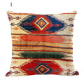 Boho Mandala Print Throw Pillow Case for Sofa - Flax, 45x45 cm, Multi-coloured