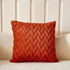 Geo Leaves Embroidered Cushion Cover - 18 Inch, Breathable Microfiber, view 12