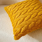 Geo Leaves Embroidered Cushion Cover - 18 Inch, Breathable Microfiber, view 3