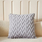 Geo Leaves Embroidered Cushion Cover - 18 Inch, Breathable Microfiber, view 7