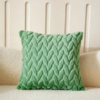 Geo Leaves Embroidered Cushion Cover - 18 Inch, Breathable Microfiber, view 9