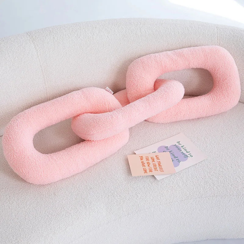 Chain Knot Cushion - Plush Velvety Polyester, Various Sizes and Colours, view 12