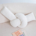 Chain Knot Cushion - Plush Velvety Polyester, Various Sizes and Colours, view 5