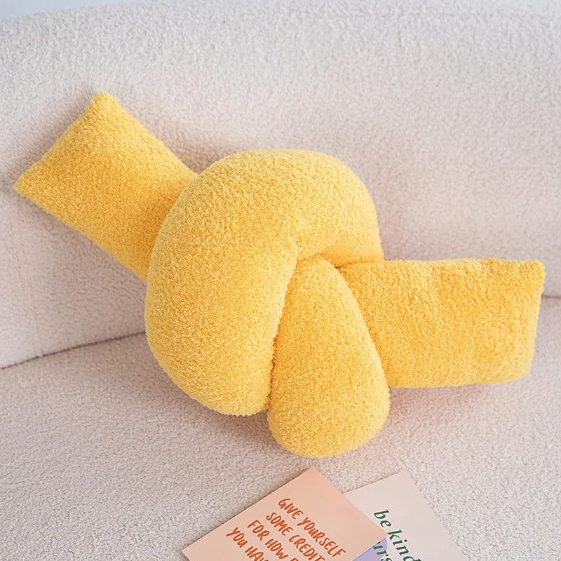 Chain Knot Cushion - Plush Velvety Polyester, Various Sizes and Colours, view 6