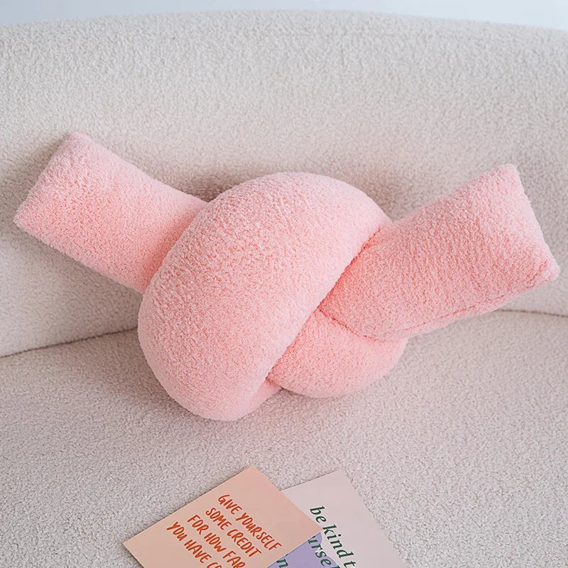 Chain Knot Cushion - Plush Velvety Polyester, Various Sizes and Colours, view 7