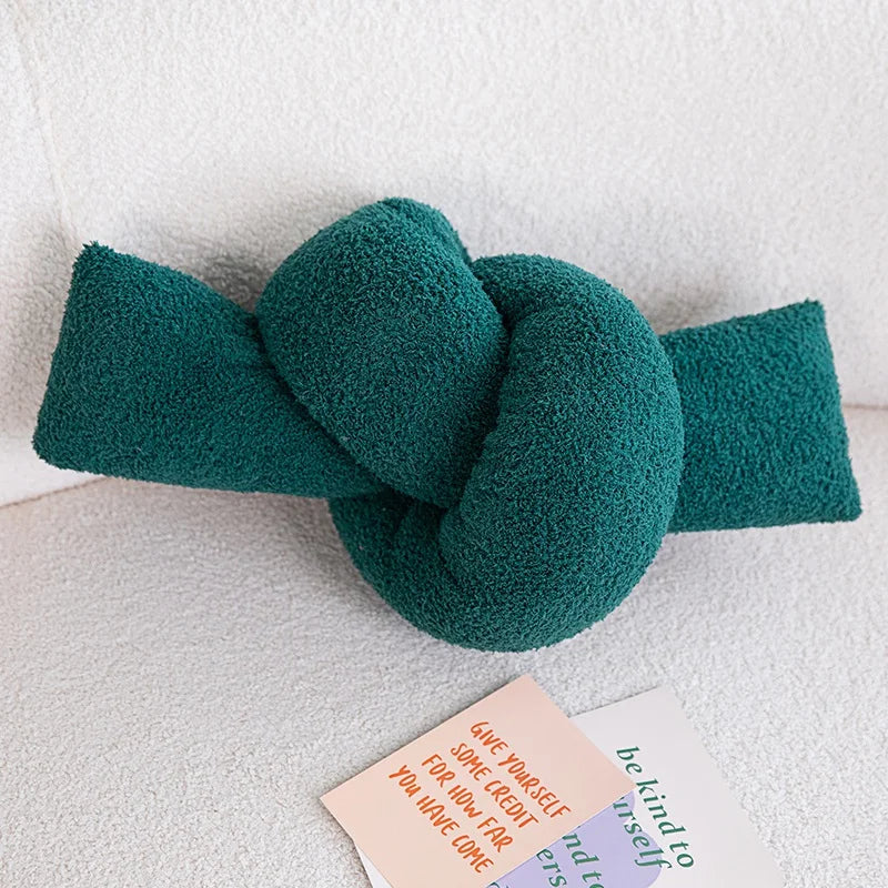 Chain Knot Cushion - Plush Velvety Polyester, Various Sizes and Colours, view 9