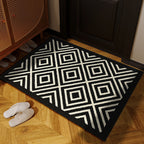 Retro Style Non-Slip Entrance Door Mat - 100% Polyester, Multiple Sizes