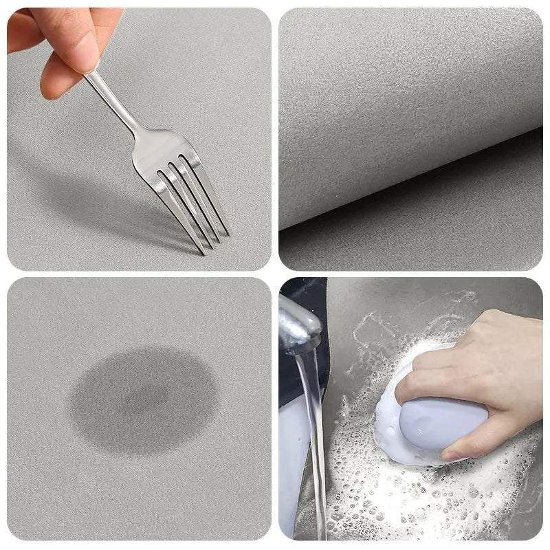 Kitchen & Bath Mat Diatomite Velvet Look - Super Absorbent, Washable, view 5