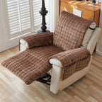 Quilted Recliner Cover - Soft Microfiber Blend, Side Pocket, Machine Washable, view 10