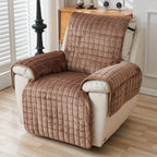 Quilted Recliner Cover - Soft Microfiber Blend, Side Pocket, Machine Washable, view 12
