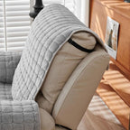 Quilted Recliner Cover - Soft Microfiber Blend, Side Pocket, Machine Washable, view 4