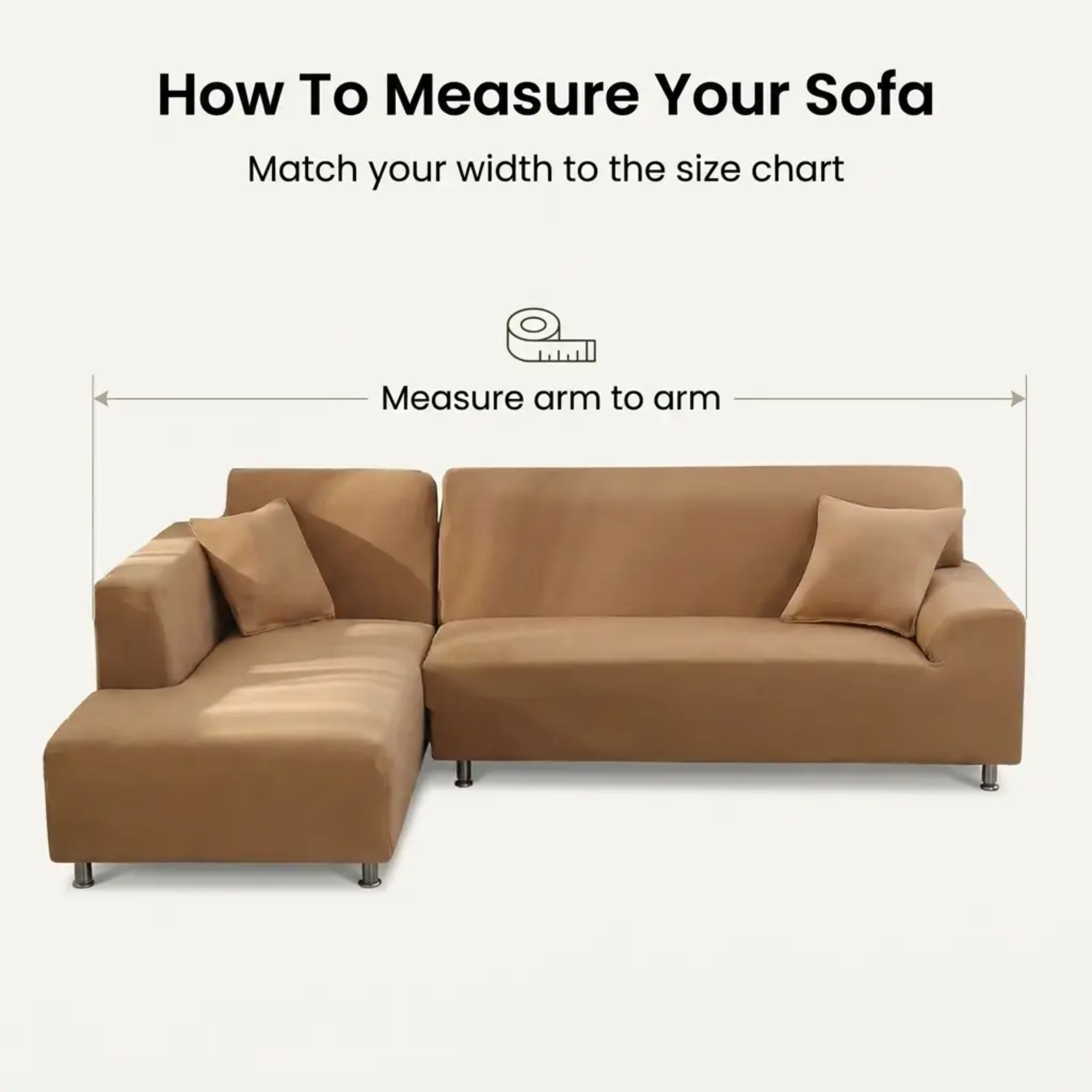 Velvet Stretch Sofa Cover for Living Room - Brushed Fabric, Machine Washable, view 3