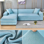 Elastic Velvet Sofa Cover for Living Room - Machine Washable, Anti-Slip, view 10