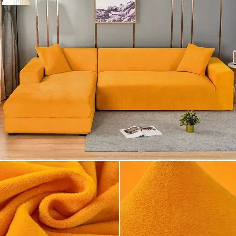 Elastic Velvet Sofa Cover for Living Room - Machine Washable, Anti-Slip, view 12