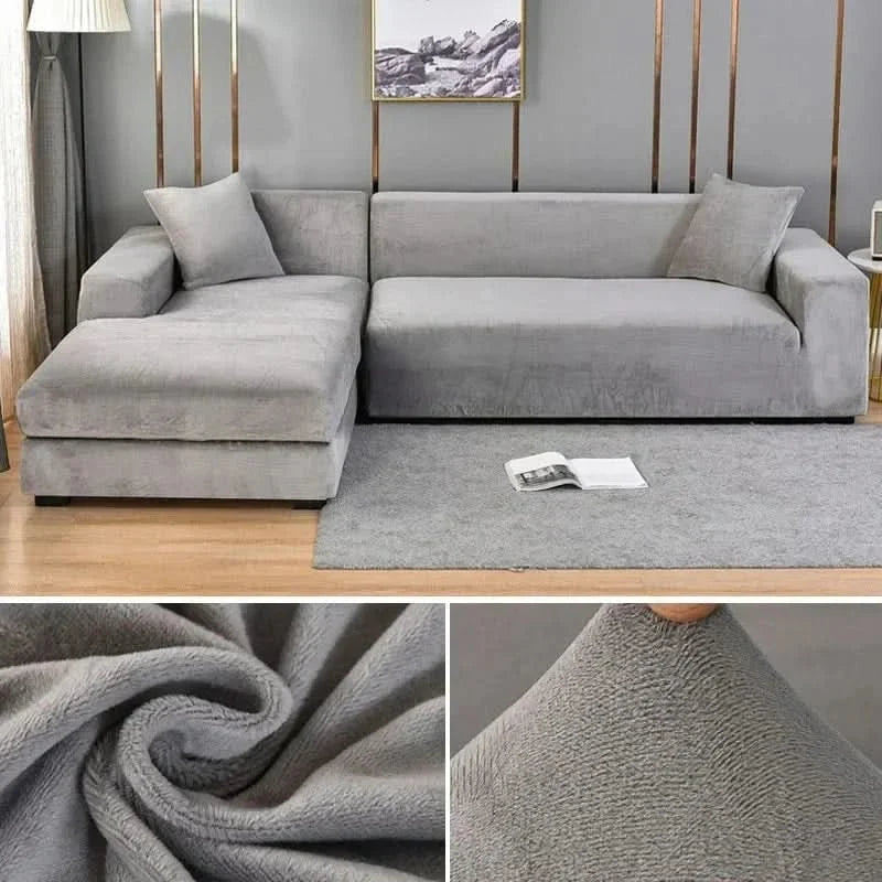 Elastic Velvet Sofa Cover for Living Room - Machine Washable, Anti-Slip, view 14