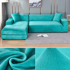 Elastic Velvet Sofa Cover for Living Room - Machine Washable, Anti-Slip, view 17