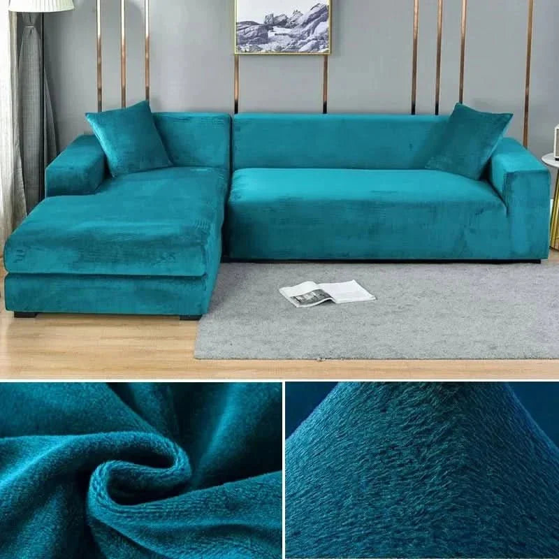 Elastic Velvet Sofa Cover for Living Room - Machine Washable, Anti-Slip, view 18