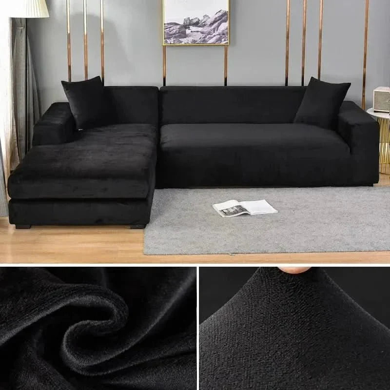 Elastic Velvet Sofa Cover for Living Room - Machine Washable, Anti-Slip, view 20