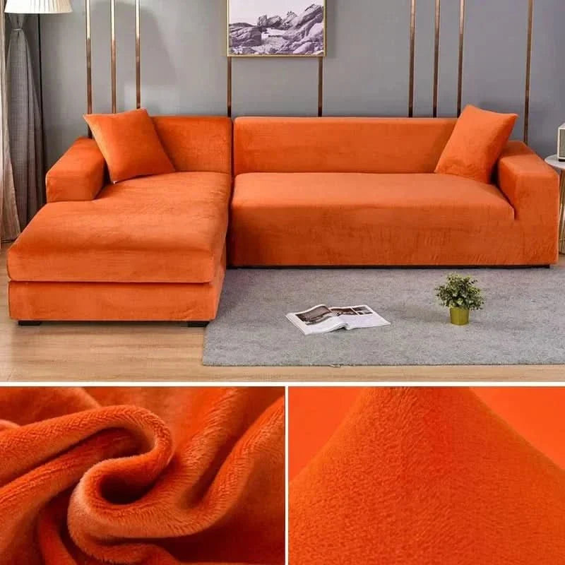 Elastic Velvet Sofa Cover for Living Room - Machine Washable, Anti-Slip, view 9