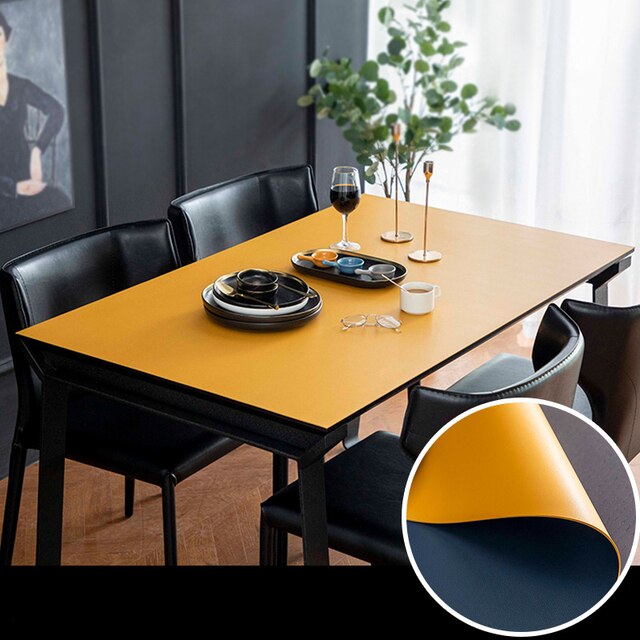 Nordic Minimalist Waterproof Table Protector Mat - PVC, TPU Leather, view 10