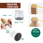 Silicone Chair Leg Floor Protector for Furniture - Transparent, Round Shape, view 7