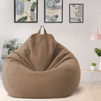 Luxury Linen Bean Bag for Indoor Lounging - Soft Polyester, Ergonomic Design, view 11