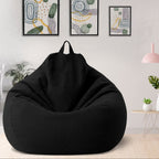Luxury Linen Bean Bag for Indoor Lounging - Soft Polyester, Ergonomic Design, view 12
