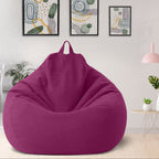 Luxury Linen Bean Bag for Indoor Lounging - Soft Polyester, Ergonomic Design, view 13