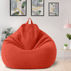 Luxury Linen Bean Bag for Indoor Lounging - Soft Polyester, Ergonomic Design, view 9