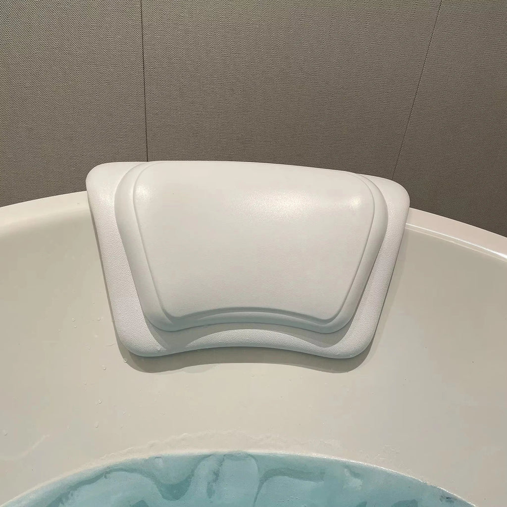 Non-Slip Bath Cushion with Silicone Foam and Waterproof PU Cover - White, view 2