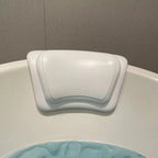 Non-Slip Bath Cushion with Silicone Foam and Waterproof PU Cover - White, view 2