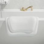 Non-Slip Bath Cushion with Silicone Foam and Waterproof PU Cover - White, view 3