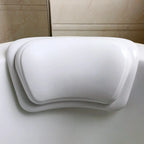 Non-Slip Bath Cushion with Silicone Foam and Waterproof PU Cover - White