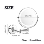 Rechargeable Wall-Mounted Shaving Mirror for Bathroom - 1X/10X, LED, Type-C, view 10