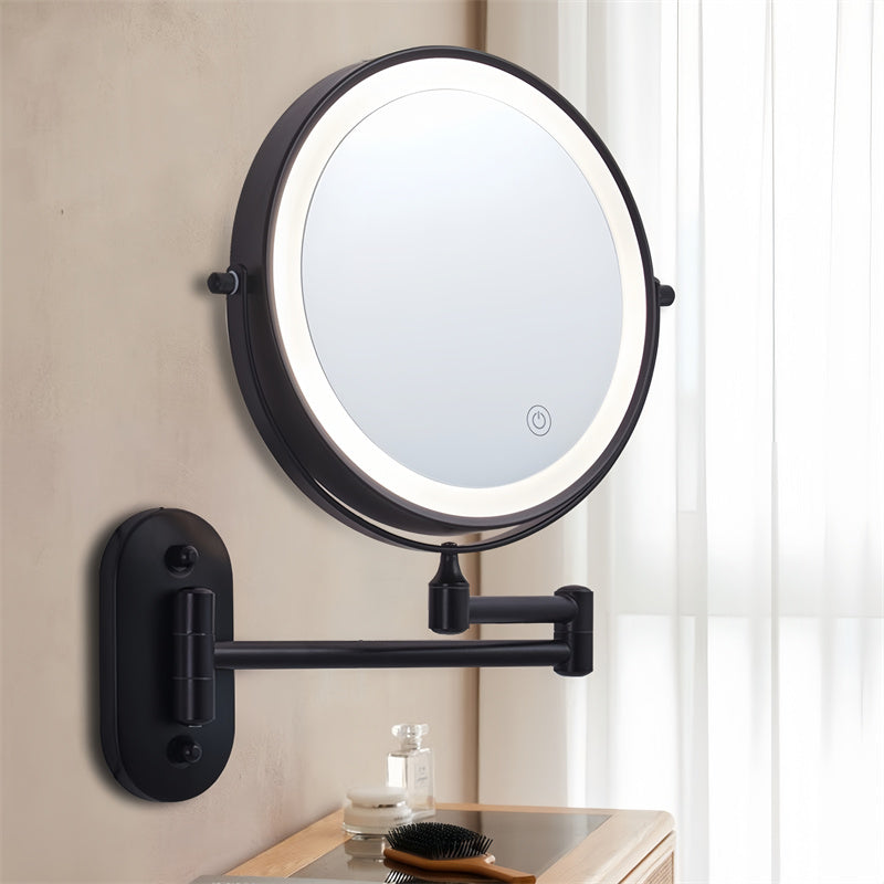 Rechargeable Wall-Mounted Shaving Mirror for Bathroom - 1X/10X, LED, Type-C, view 5