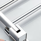 Chrome Bathroom Hardware Set Stainless Steel - Towel Rail, Hooks, Shelf, view 10