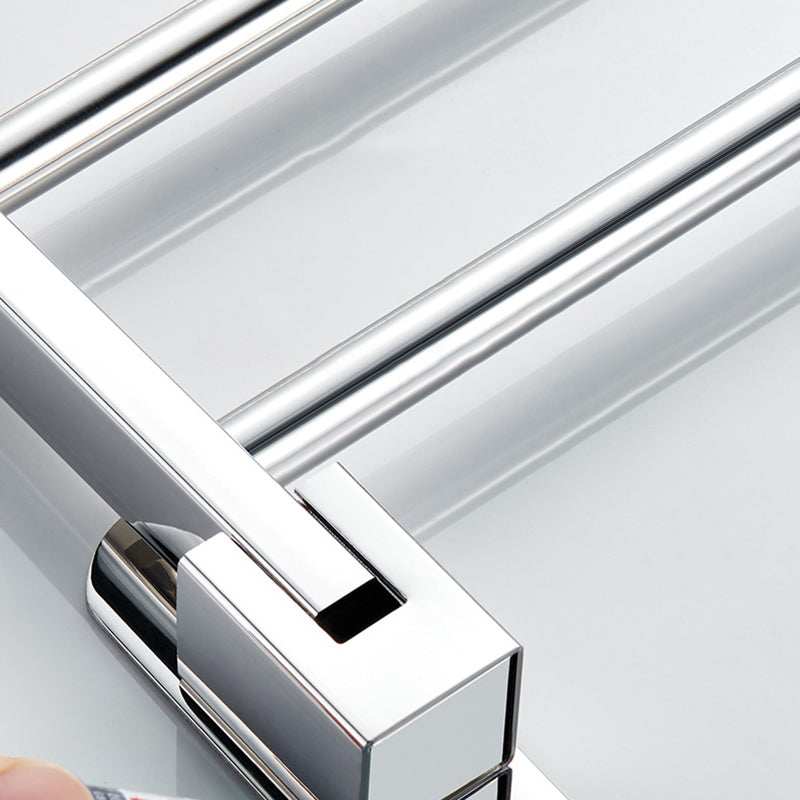 Chrome Bathroom Hardware Set Stainless Steel - Towel Rail, Hooks, Shelf, view 10