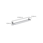 Chrome Bathroom Hardware Set Stainless Steel - Towel Rail, Hooks, Shelf, view 11