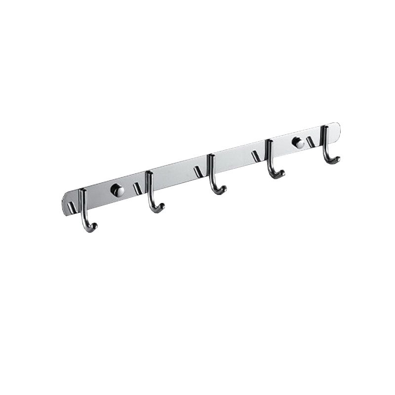 Chrome Bathroom Hardware Set Stainless Steel - Towel Rail, Hooks, Shelf, view 13