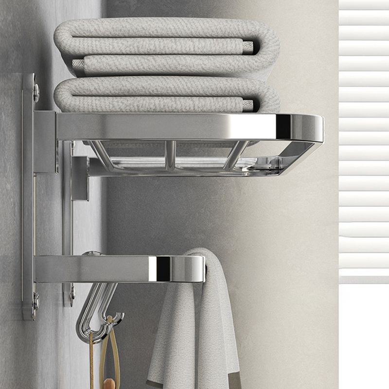 Chrome Bathroom Hardware Set Stainless Steel - Towel Rail, Hooks, Shelf, view 18