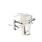 Chrome Bathroom Hardware Set Stainless Steel - Towel Rail, Hooks, Shelf, view 25