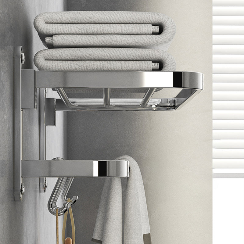 Chrome Bathroom Hardware Set Stainless Steel - Towel Rail, Hooks, Shelf, view 26
