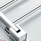Chrome Bathroom Hardware Set Stainless Steel - Towel Rail, Hooks, Shelf, view 28