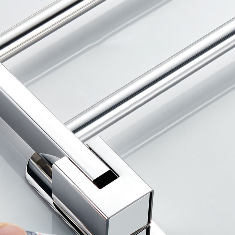 Chrome Bathroom Hardware Set Stainless Steel - Towel Rail, Hooks, Shelf, view 28